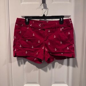 FSR Red Anchor Print Shorts | Nautical Style | Size 11‎